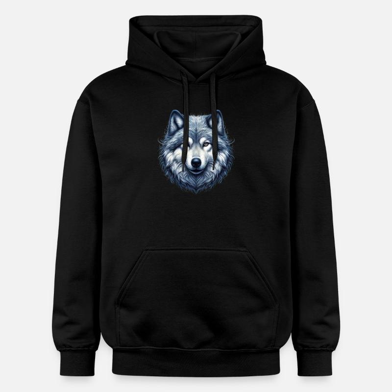 Loup - Sweat à capuche Softstyle® Gildan Unisexe - noir