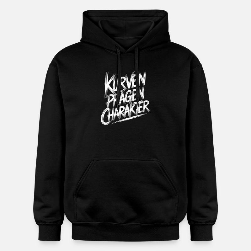 Courbes forme caractère - Sweat à capuche Softstyle® Gildan Unisexe - noir