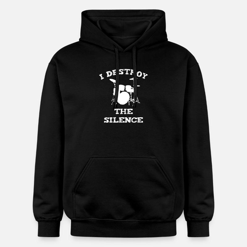 Un batteur rock avec une déclaration - Sweat à capuche Softstyle® Gildan Unisexe - noir