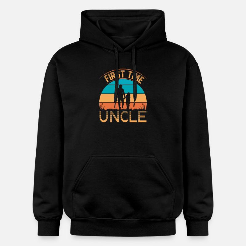 Oncle pour la première fois - Sweat à capuche Softstyle® Gildan Unisexe - noir