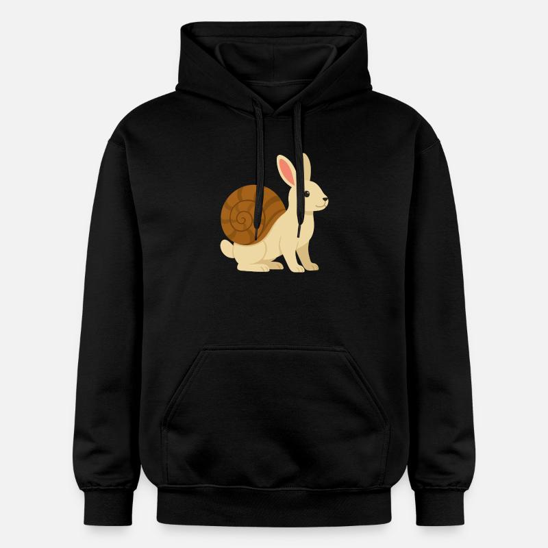Lapin Escargot tout mignon - Sweat à capuche Softstyle® Gildan Unisexe - noir