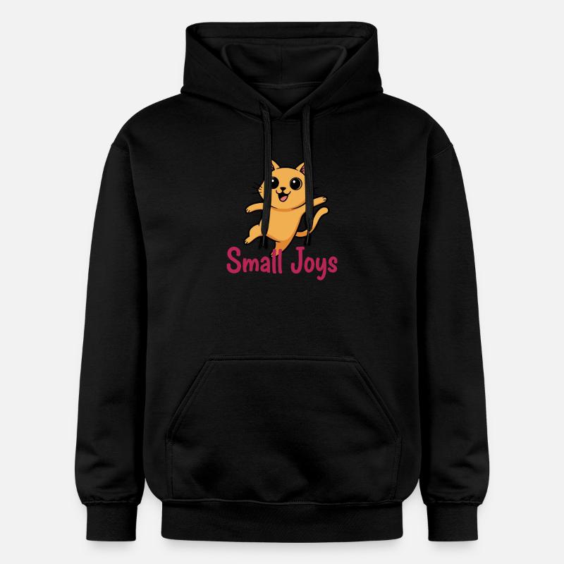 Petit chaton de joie Saut - Sweat à capuche Softstyle® Gildan Unisexe - noir