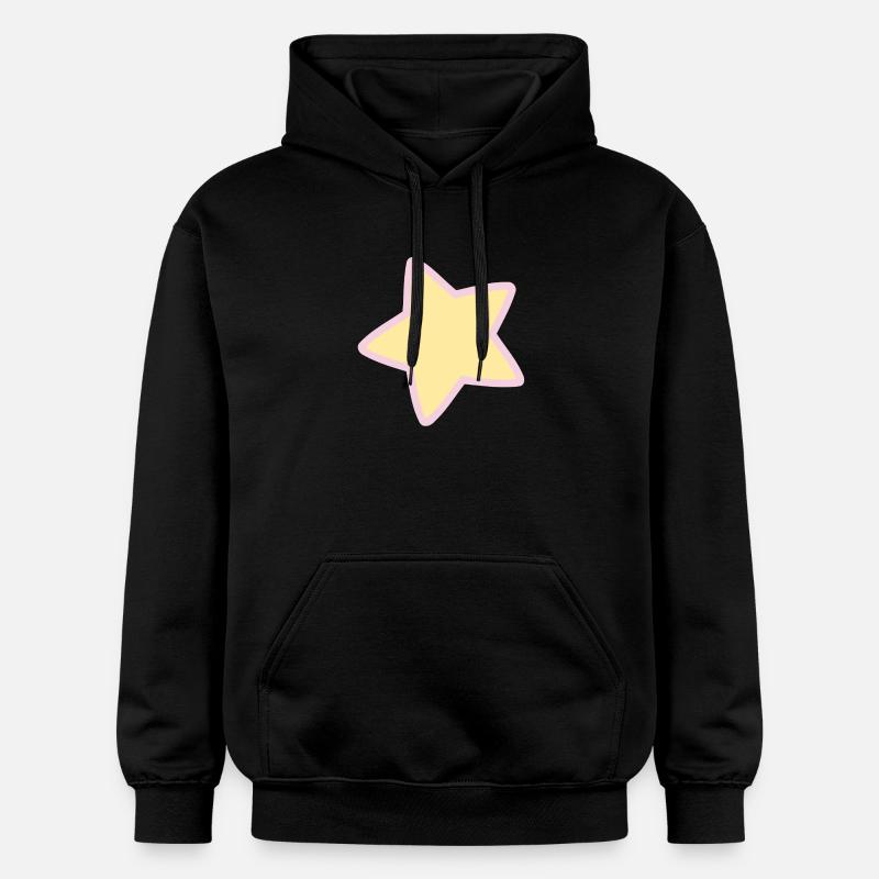 Étoile Pastel Douceur - Sweat à capuche Softstyle® Gildan Unisexe - noir