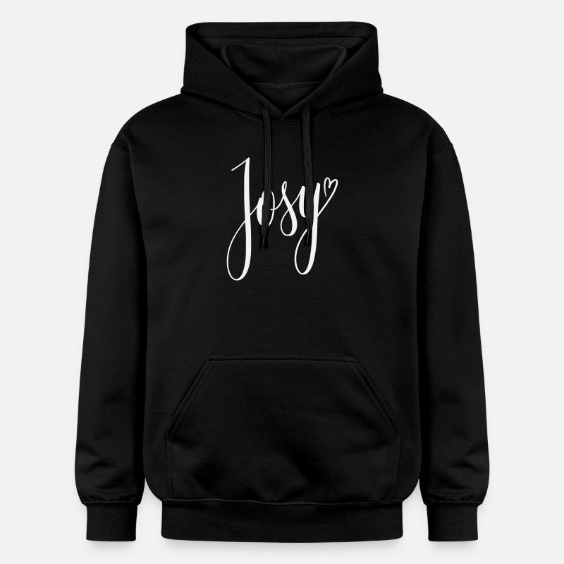 Josy Script Conception de cœurs - Sweat à capuche Softstyle® Gildan Unisexe - noir