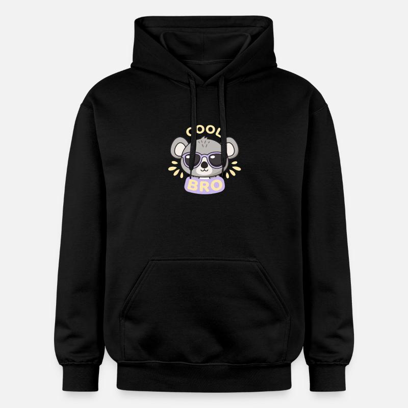 Koala cool lunettes violet - Sweat à capuche Softstyle® Gildan Unisexe - noir