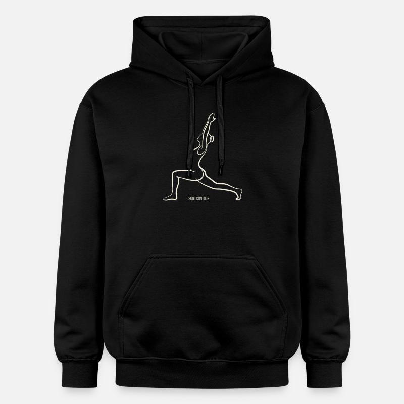 CONTOUR DE L’ÂME - Virabhadrasana - Sweat à capuche Softstyle® Gildan Unisexe - noir