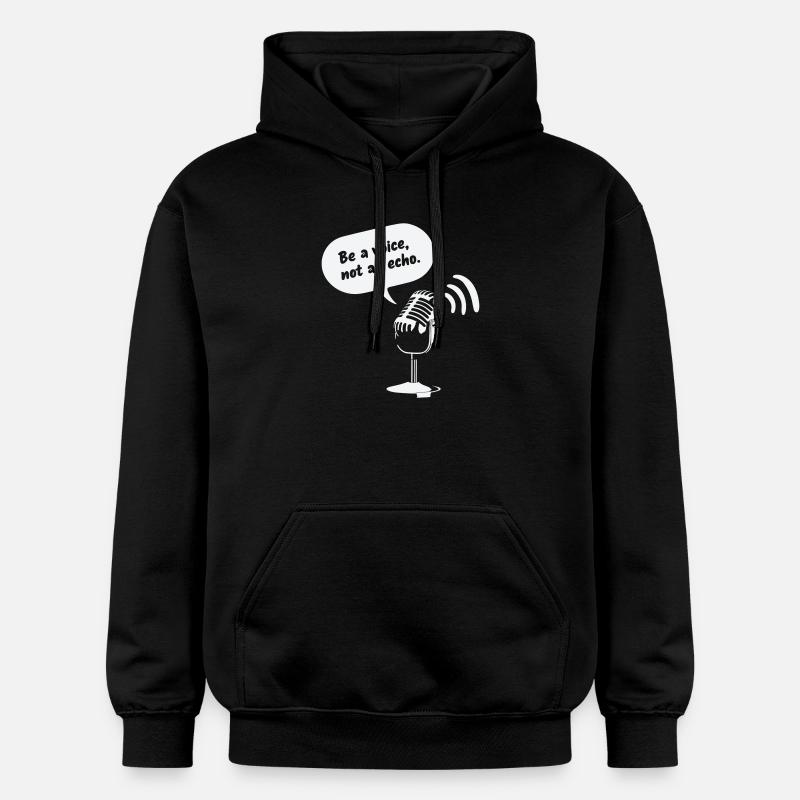 Sois une voix, pas un écho - Sweat à capuche Softstyle® Gildan Unisexe - noir