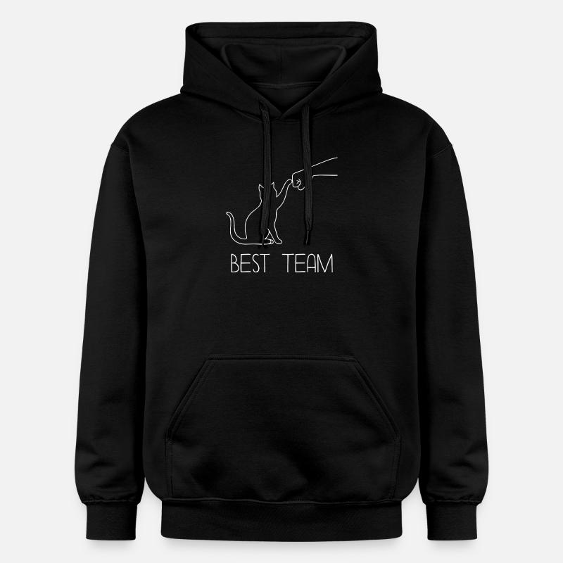 Patte de chat drôle - Sweat à capuche Softstyle® Gildan Unisexe - noir