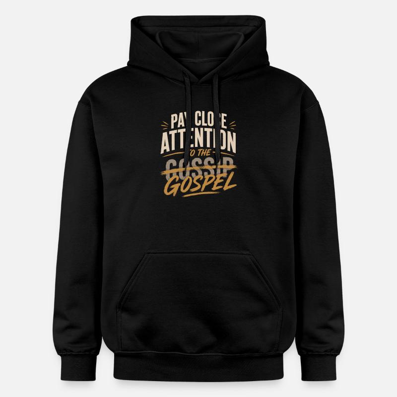 N’écoute pas les ragots - Sweat à capuche Softstyle® Gildan Unisexe - noir