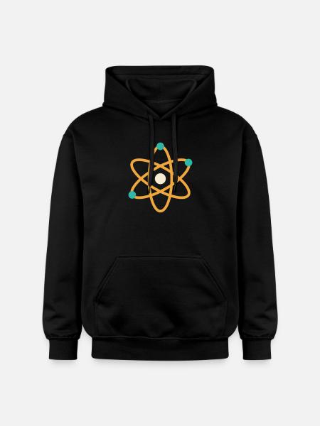 Atom - Physics Chemistry Science Nerd Teacher - Gildan Unisex Softstyle® Midweight Hoodie - black