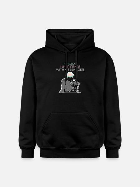 Paix intérieure avec un adolescent - Sweat à capuche Softstyle® Gildan Unisexe - noir