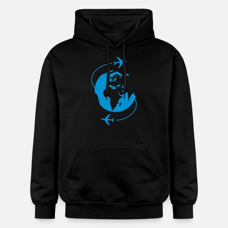 Around the World - Sweat à capuche Softstyle® Gildan Unisexe - noir