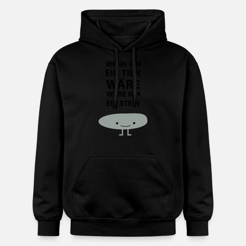 Sei ein Stein! - Gildan Unisex Softstyle® Midweight Hoodie - Schwarz