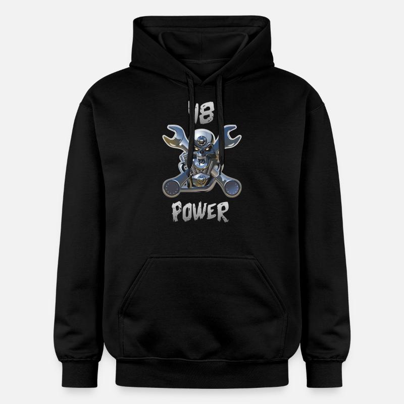 Puissance du moteur V8 - Sweat à capuche Softstyle® Gildan Unisexe - noir