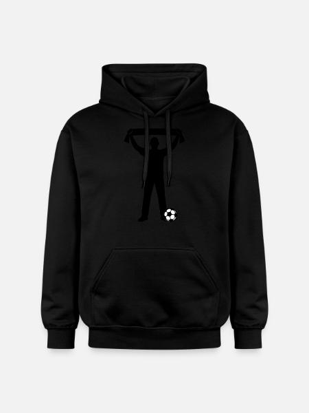 Fussball Fan Silhouette - Gildan Unisex Softstyle® Midweight Hoodie - Schwarz