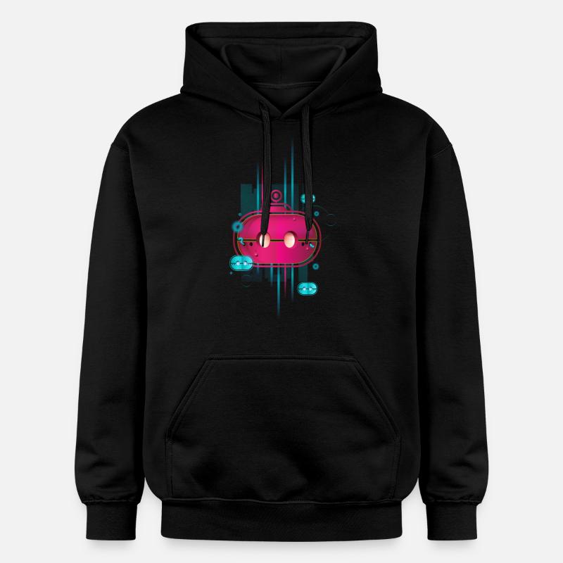 magenta KAiSERBOT - Sweat à capuche Softstyle® Gildan Unisexe - noir