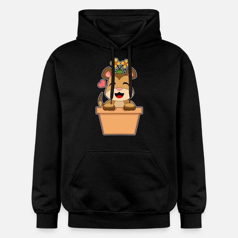 Fleur de suricate - Sweat à capuche Softstyle® Gildan Unisexe - noir