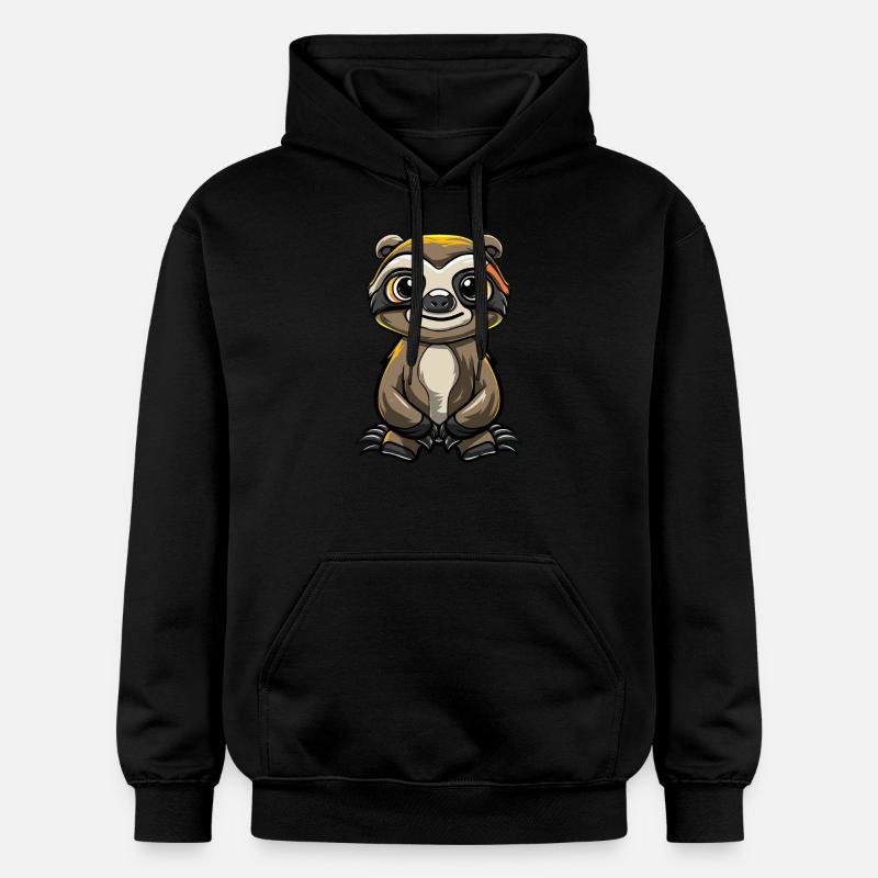 Faultier Comic - Gildan Unisex Softstyle® Midweight Hoodie - Schwarz