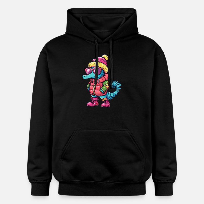 Hippocampe Bande dessinée cool - Sweat à capuche Softstyle® Gildan Unisexe - noir