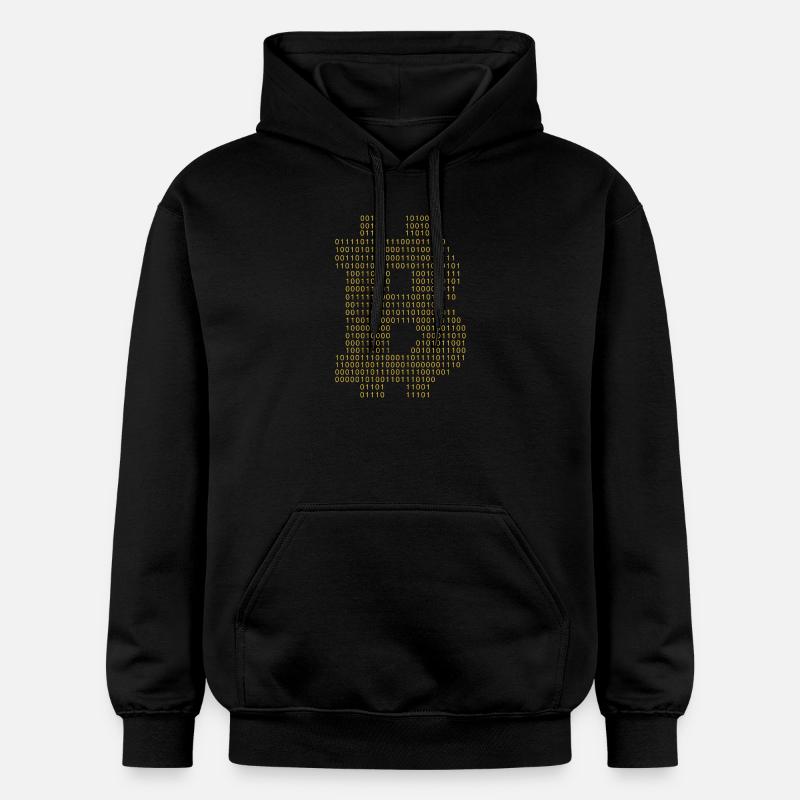 Bitcoin Code Blockchain Cryptocurrency HODL - Gildan Unisex Softstyle® Midweight Hoodie - black