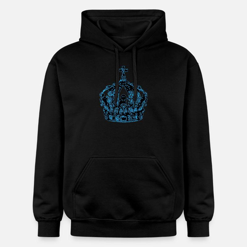 couronne bleu - Sweat à capuche Softstyle® Gildan Unisexe - noir