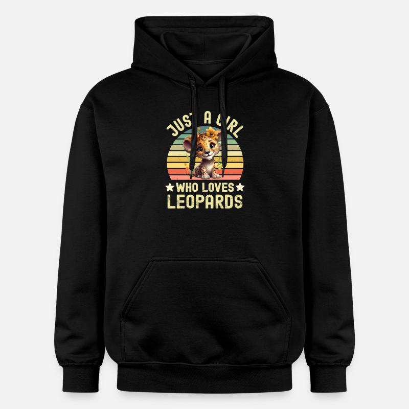 Léopard - Sweat à capuche Softstyle® Gildan Unisexe - noir