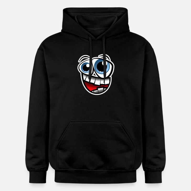 Gesicht Comic - Gildan Unisex Softstyle® Midweight Hoodie - Schwarz