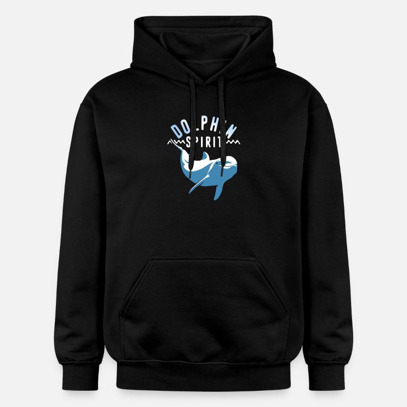 Die Seele des Delfins - Gildan Unisex Softstyle® Midweight Hoodie - Schwarz