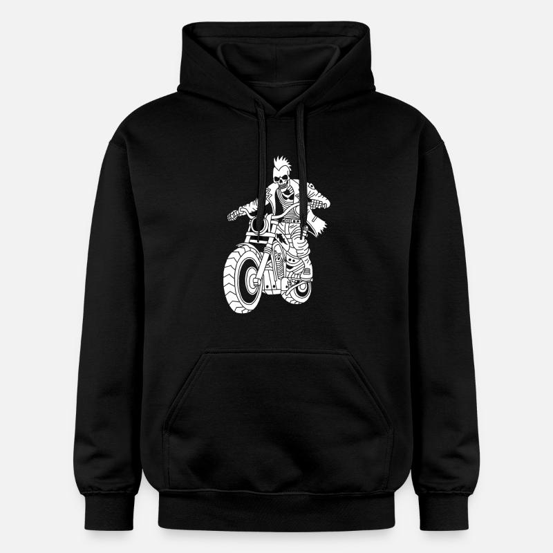 Le motard blanc de l'enfer - Sweat à capuche Softstyle® Gildan Unisexe - noir