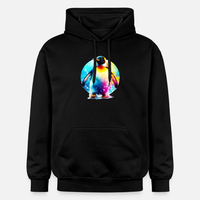 Pingouin - Sweat à capuche Softstyle® Gildan Unisexe - noir