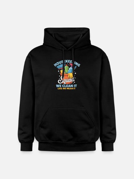 Funny Cleaning Design - Gildan Unisex Softstyle® Midweight Hoodie - black
