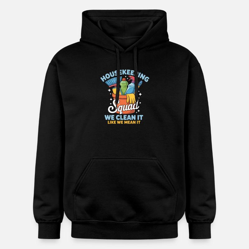 Conception de nettoyage amusante - Sweat à capuche Softstyle® Gildan Unisexe - noir