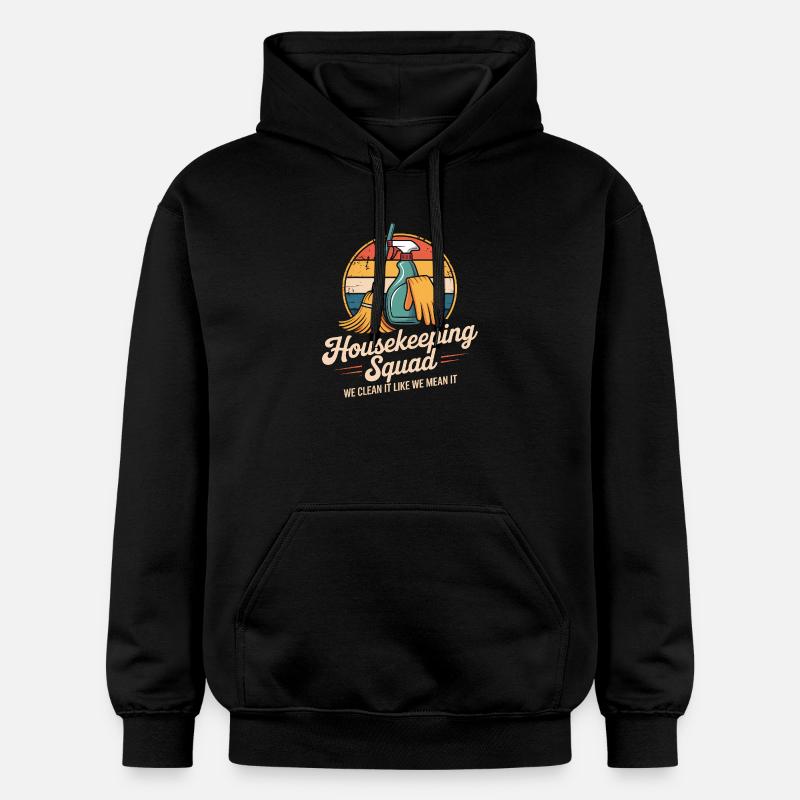 Conception de nettoyage amusante - Sweat à capuche Softstyle® Gildan Unisexe - noir