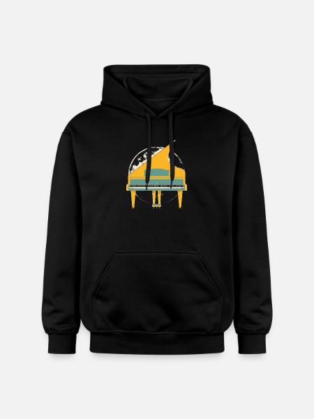 Feel the buttons - Gildan Unisex Softstyle® Midweight Hoodie - black