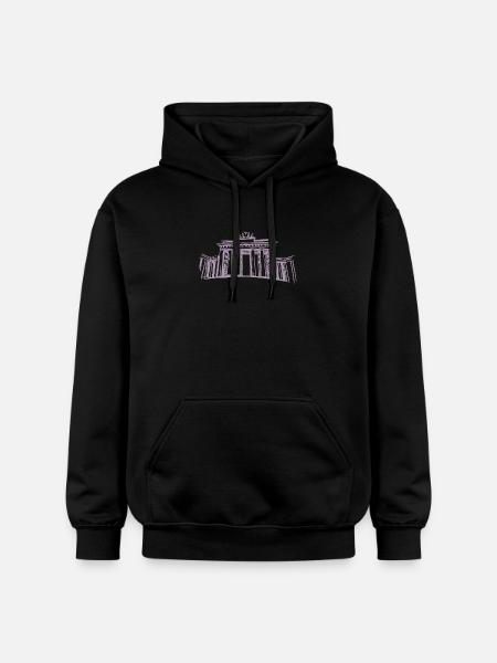 Berlin Brandenburg Gate - Gildan Unisex Softstyle® Midweight Hoodie - black