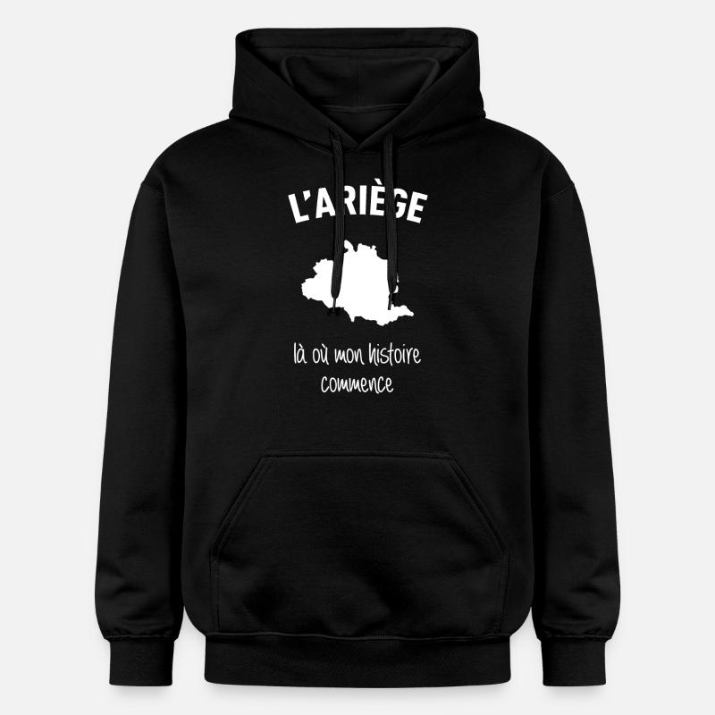 ariege-histoire - Sweat à capuche Softstyle® Gildan Unisexe - noir