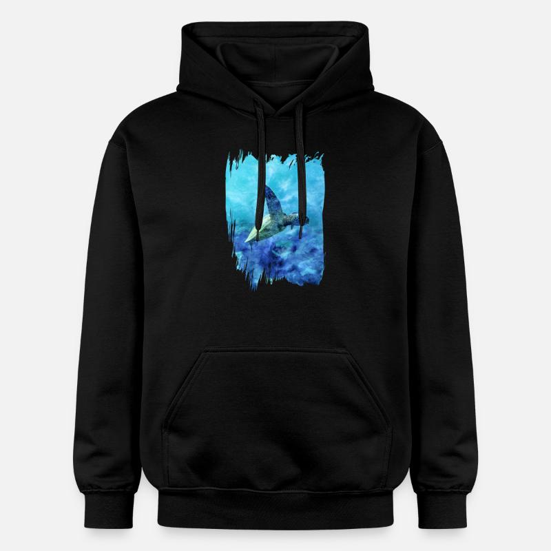 Tortue dans la mer - Sweat à capuche Softstyle® Gildan Unisexe - noir