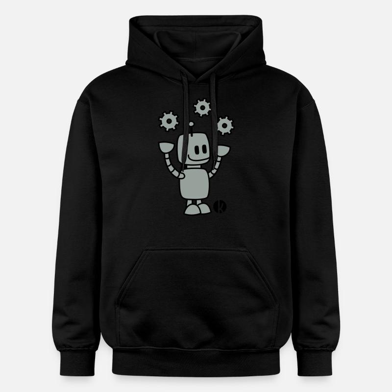 Happy Robot (2c) - Sweat à capuche Softstyle® Gildan Unisexe - noir
