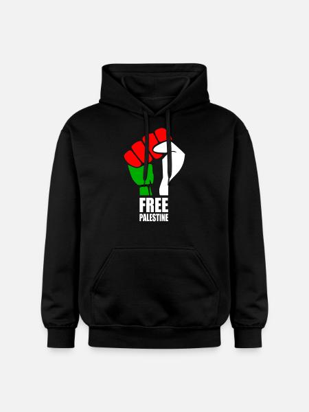 Free palestine - Gildan Unisex Softstyle® Midweight Hoodie - black