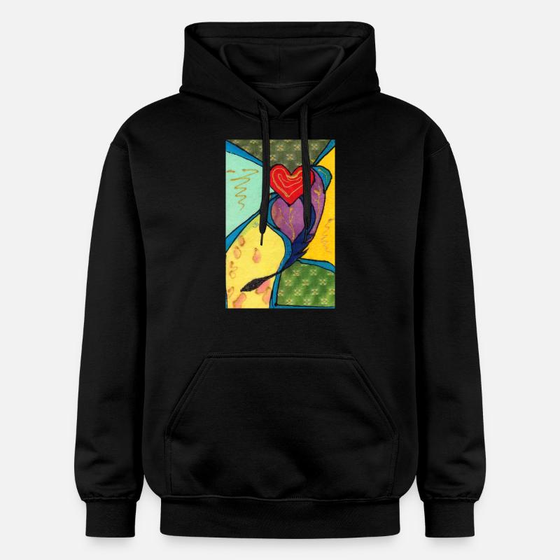 Cœur - Sweat à capuche Softstyle® Gildan Unisexe - noir