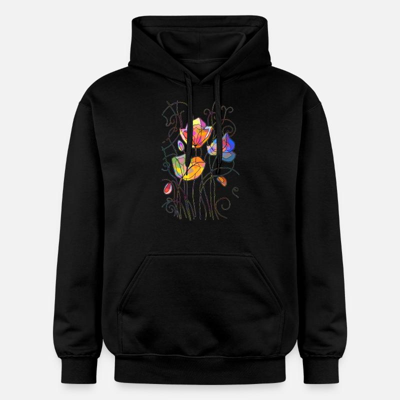 Fleur - Sweat à capuche Softstyle® Gildan Unisexe - noir