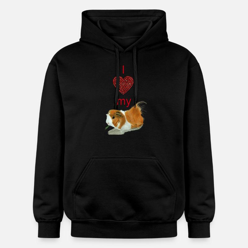 J'aime mon cochon de Guinée - Sweat à capuche Softstyle® Gildan Unisexe - noir