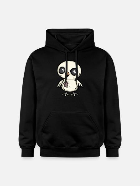 Dove Bird Halloween Comic Funny - Gildan Unisex Softstyle® Midweight Hoodie - black
