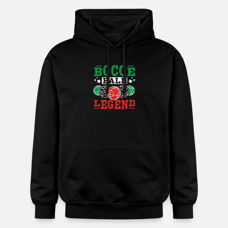 Bocce ball legend - Gildan Unisex Softstyle® Midweight Hoodie - black