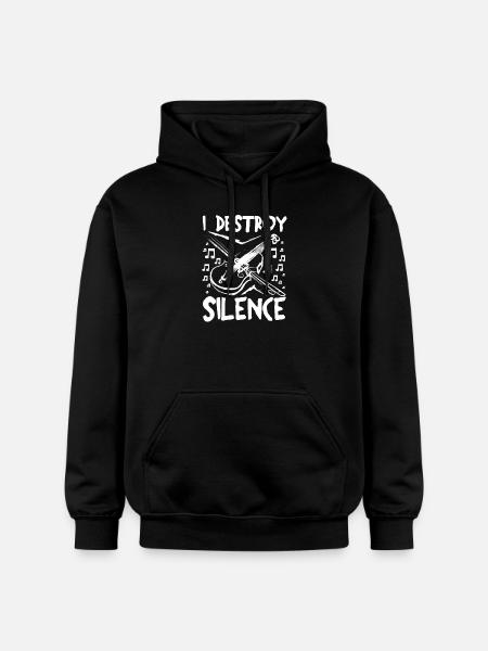 I destroy silence Viola player - Gildan Unisex Softstyle® Midweight Hoodie - black
