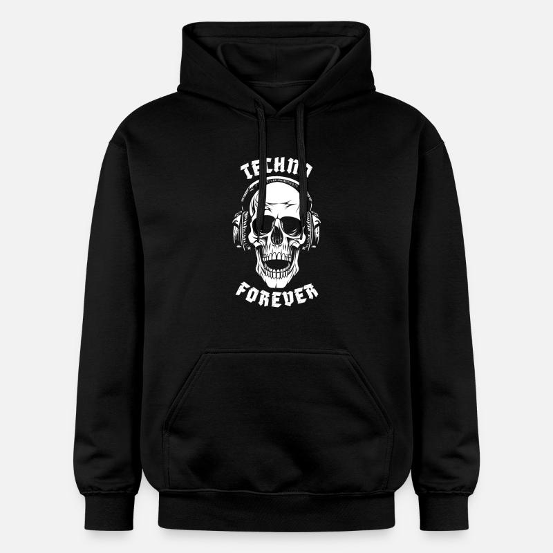 TECHNO FOREVER - Gildan Unisex Softstyle® Midweight Hoodie - black