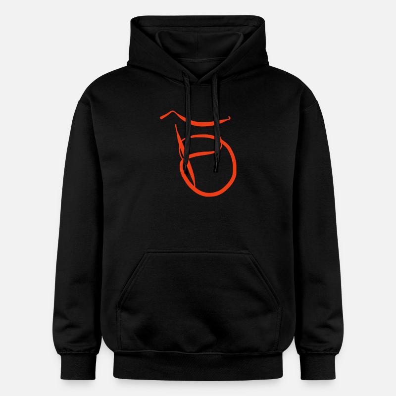 Orange B sur pull noir - Sweat à capuche Softstyle® Gildan Unisexe - noir