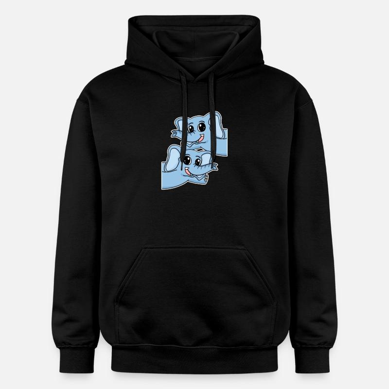 Éléphant éléphant - Sweat à capuche Softstyle® Gildan Unisexe - noir