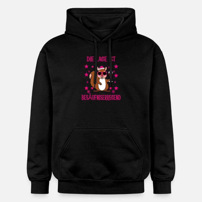 Lustiges Eichhörnchen - Gildan Unisex Softstyle® Midweight Hoodie - Schwarz
