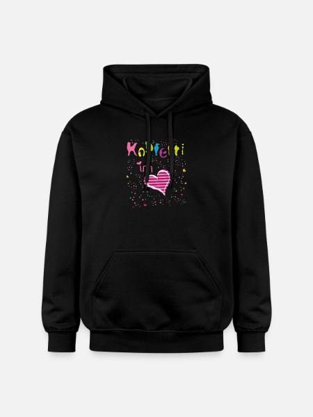 Konfetti im Herzen - Gildan Unisex Softstyle® Midweight Hoodie - Schwarz